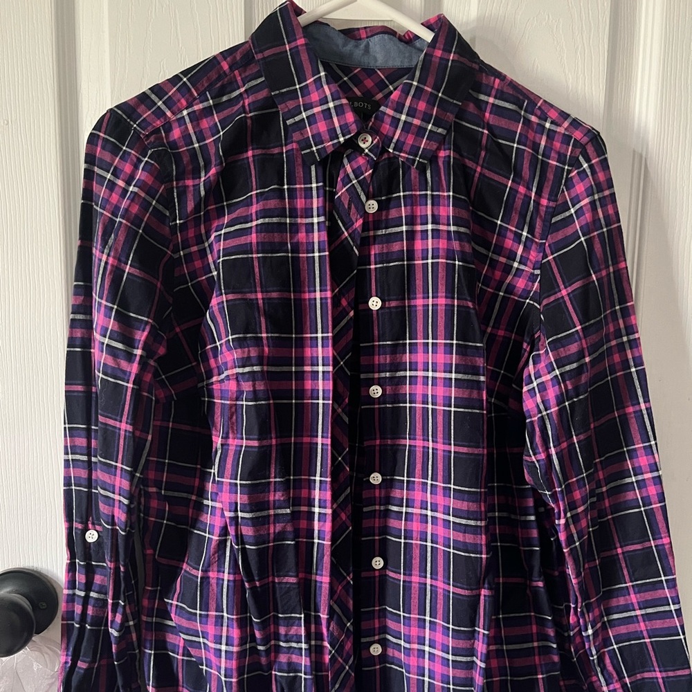 Talbots Plaid Button Down - image 1